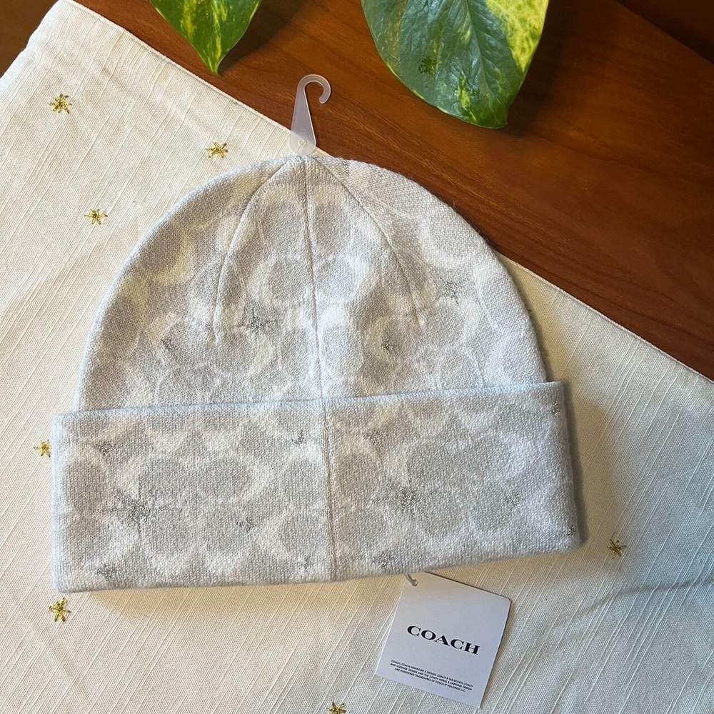 Grey Coach beanie